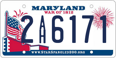 MD license plate 2AH6171