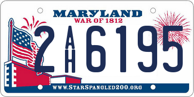 MD license plate 2AH6195