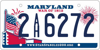 MD license plate 2AH6272