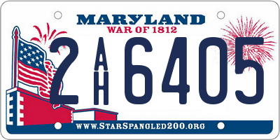 MD license plate 2AH6405