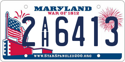 MD license plate 2AH6413
