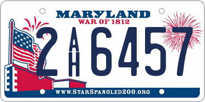 MD license plate 2AH6457