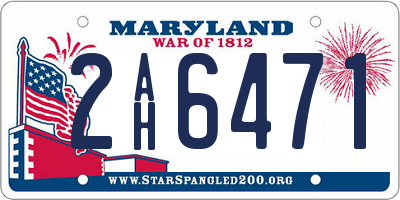 MD license plate 2AH6471