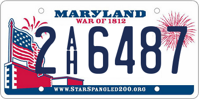 MD license plate 2AH6487