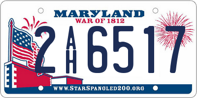 MD license plate 2AH6517