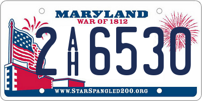 MD license plate 2AH6530