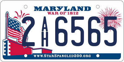 MD license plate 2AH6565