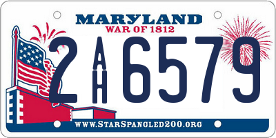 MD license plate 2AH6579