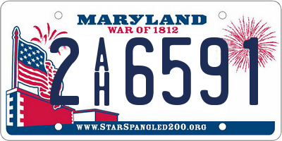 MD license plate 2AH6591