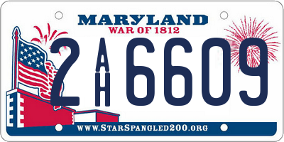 MD license plate 2AH6609