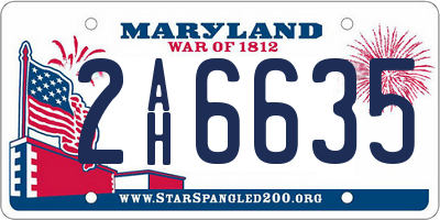 MD license plate 2AH6635