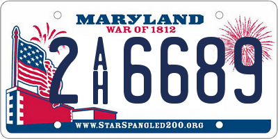 MD license plate 2AH6689