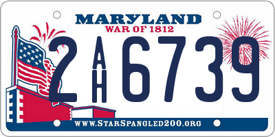 MD license plate 2AH6739
