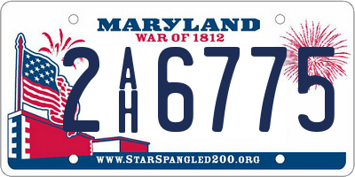 MD license plate 2AH6775