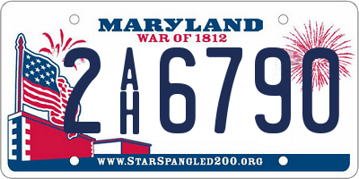 MD license plate 2AH6790