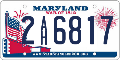 MD license plate 2AH6817