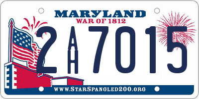 MD license plate 2AH7015