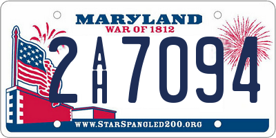 MD license plate 2AH7094