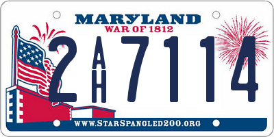 MD license plate 2AH7114