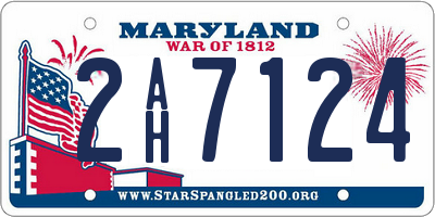 MD license plate 2AH7124