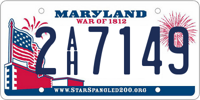 MD license plate 2AH7149