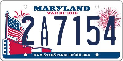 MD license plate 2AH7154