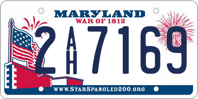 MD license plate 2AH7169