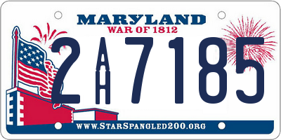 MD license plate 2AH7185