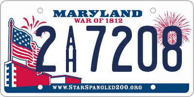 MD license plate 2AH7208