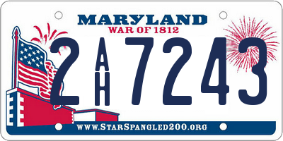 MD license plate 2AH7243