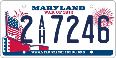 MD license plate 2AH7246