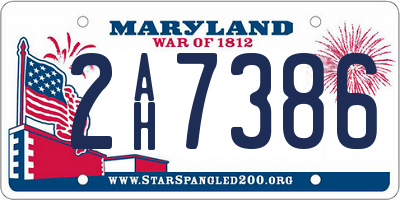 MD license plate 2AH7386