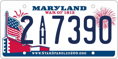 MD license plate 2AH7390