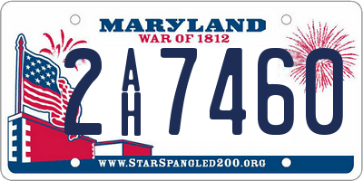MD license plate 2AH7460