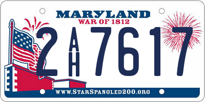 MD license plate 2AH7617