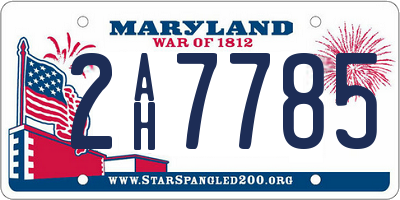 MD license plate 2AH7785