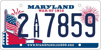 MD license plate 2AH7859