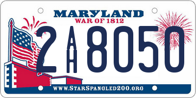 MD license plate 2AH8050