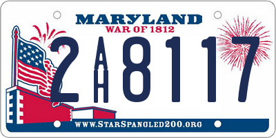 MD license plate 2AH8117