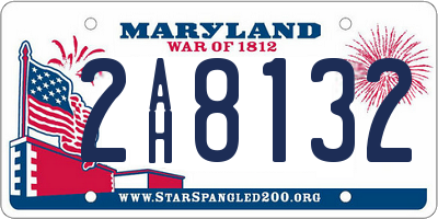 MD license plate 2AH8132