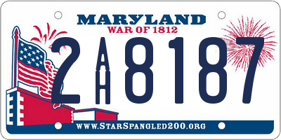 MD license plate 2AH8187