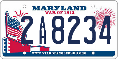 MD license plate 2AH8234