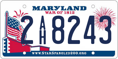 MD license plate 2AH8243
