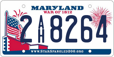 MD license plate 2AH8264