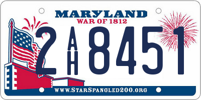 MD license plate 2AH8451