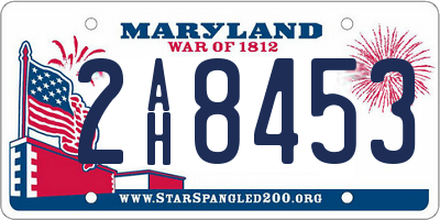 MD license plate 2AH8453