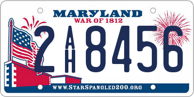 MD license plate 2AH8456