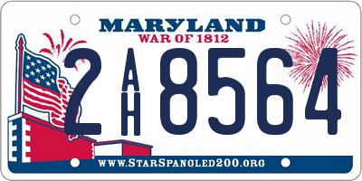 MD license plate 2AH8564
