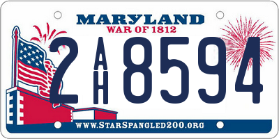 MD license plate 2AH8594