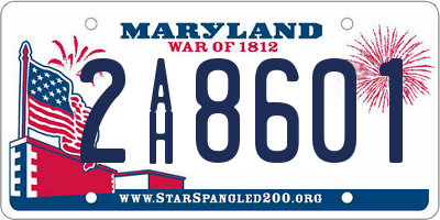 MD license plate 2AH8601